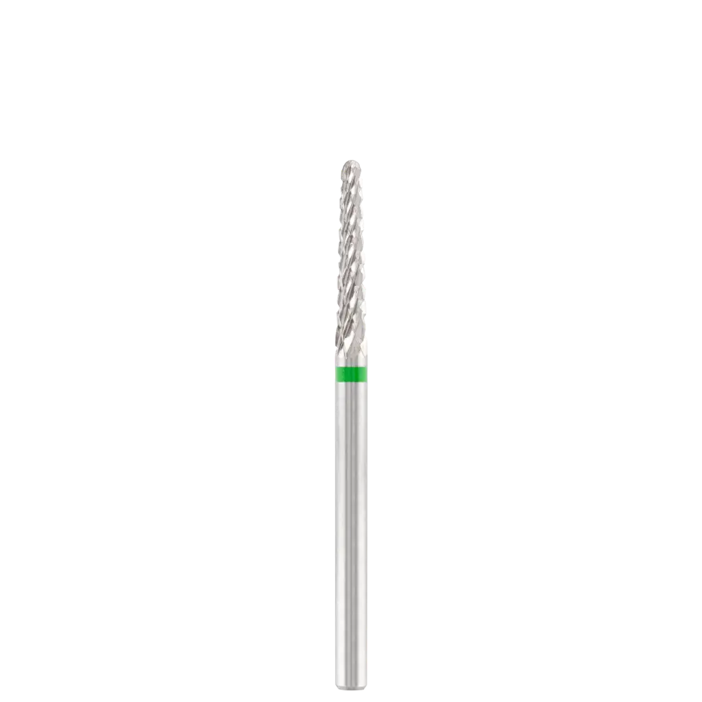 Tungsten carbide bit "cone" green, L-15,0 mm., Ø3,0 mm