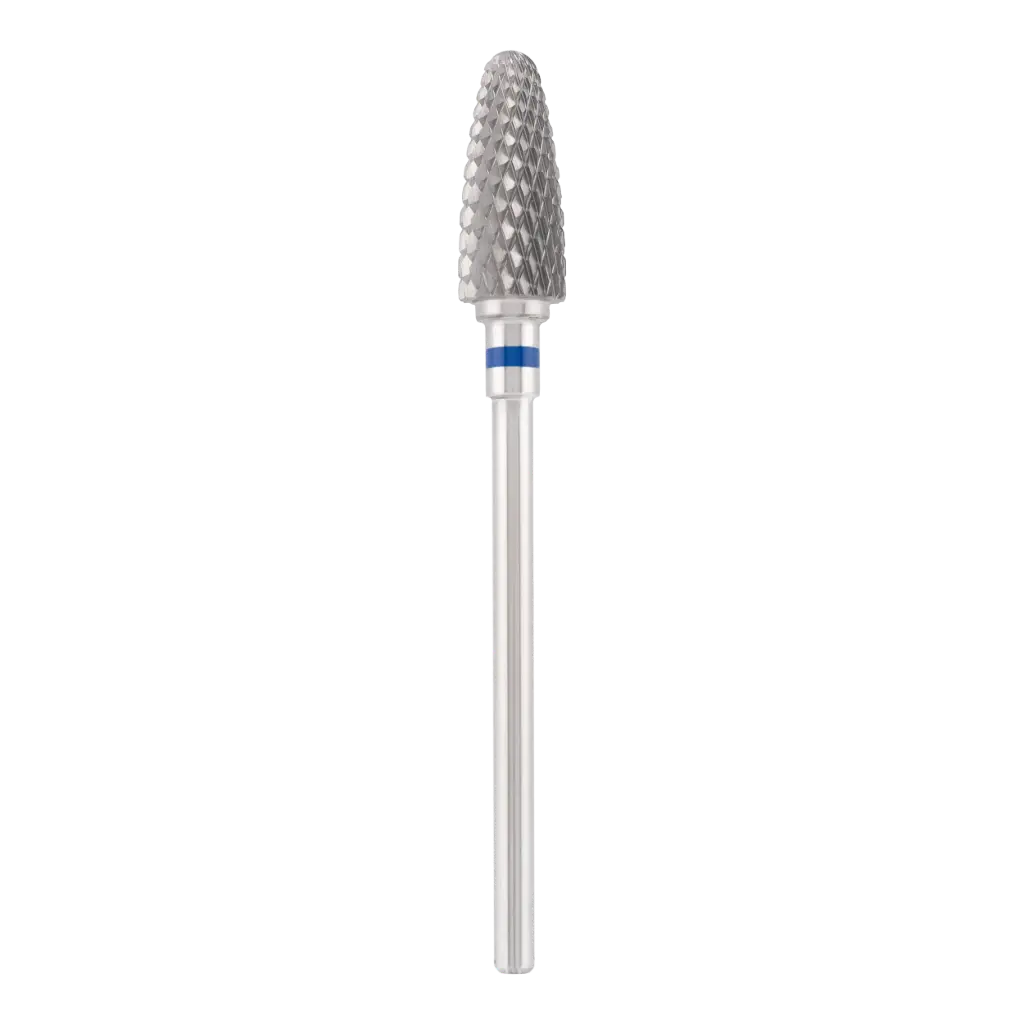 Tungsten carbide bit "corn" left-handed, blue, L-15,0 mm., Ø6,0 mm