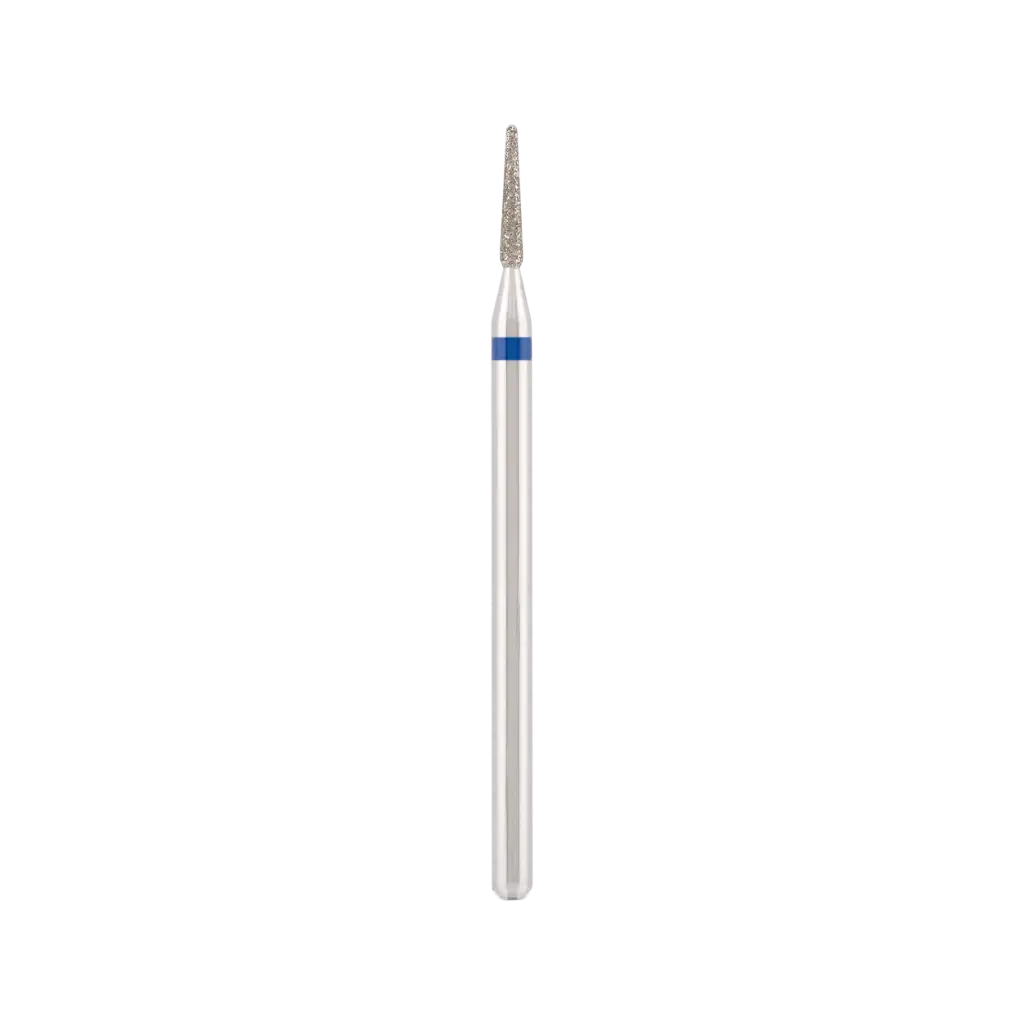 Diamond bit "rounded needle" blue, L-8,2 mm., Ø1,4 mm.