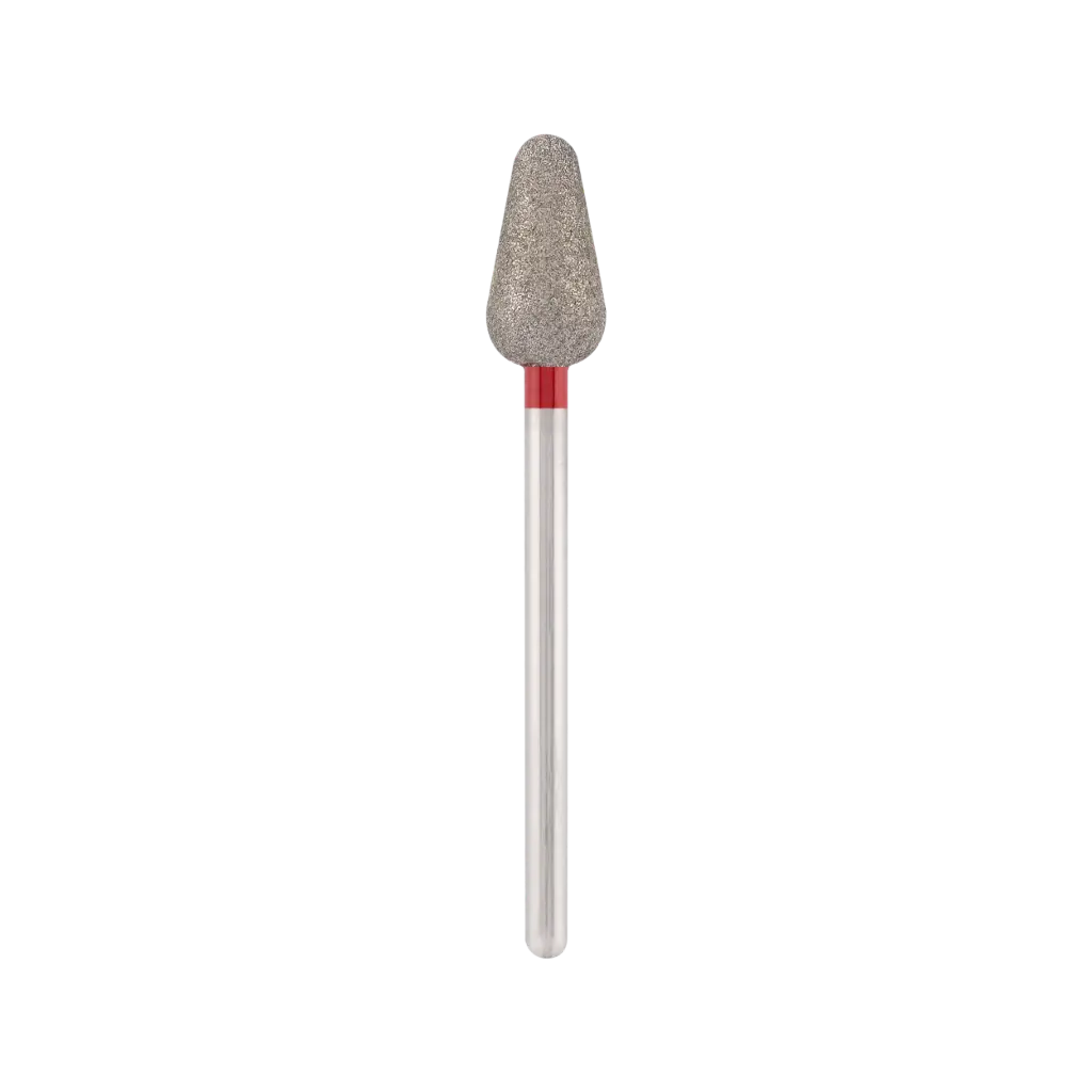 Timanttiterä "pyöristetty pisara", punainen, P-12,5 mm, Ø6,5 mm