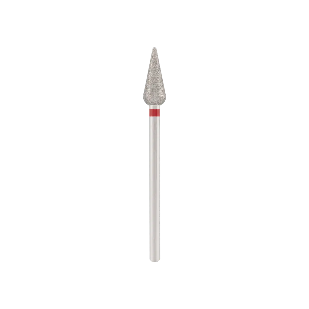 Diamond bit "sharp drop" red, L- 12,0 mm., Ø5,0 mm. NEW