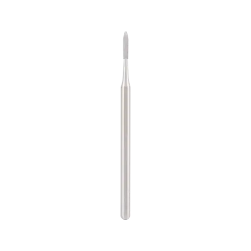 [DBST-190NC.013] Stainless steel bit "flame" non abrasive, for gentle cleaning the nails, L-6,5 mm., Ø1,3 mm.
