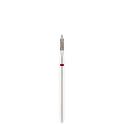 [DBS-243R.023.SH] Diamond bit "flame" sharp red, L- 10,0 mm., Ø2,3 mm.