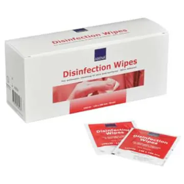 [150149] Disinfectant wipe 14x19cm skin and surfaces individually wrapped 50pcs